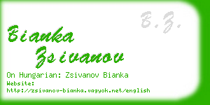 bianka zsivanov business card